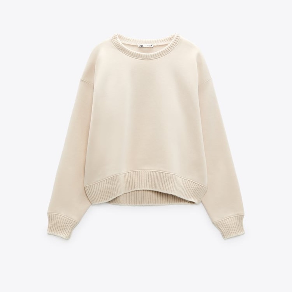 Zara Tricot Rib Sweatshirt - Picture 4 of 8